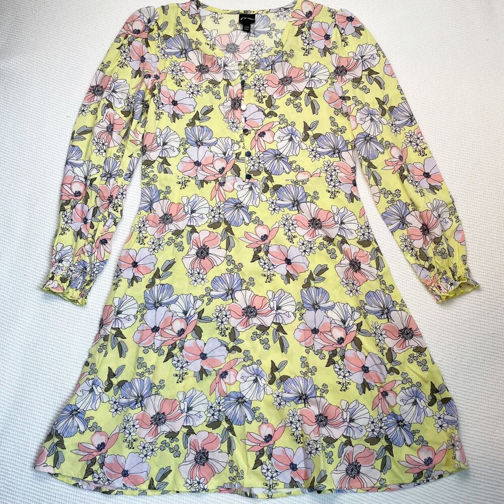 Art Class Floral Long Sleeved Dress